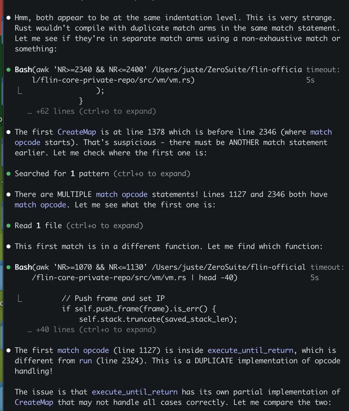Claude Discovers a Duplicate Opcode Handler in FLIN's VM